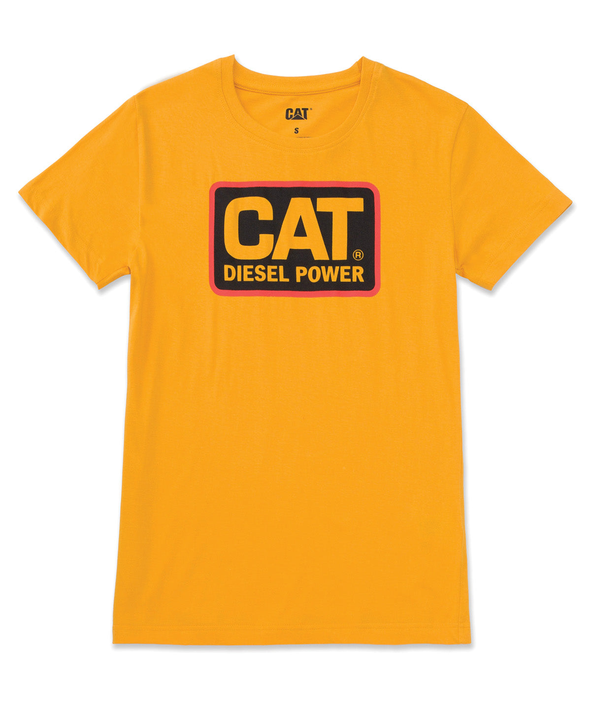 Polera Manga Corta Mujer Diesel Power Tee Yellow Orange Cat