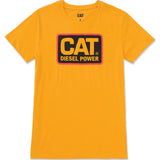 Polera Manga Corta Mujer Diesel Power Tee Yellow Orange Cat