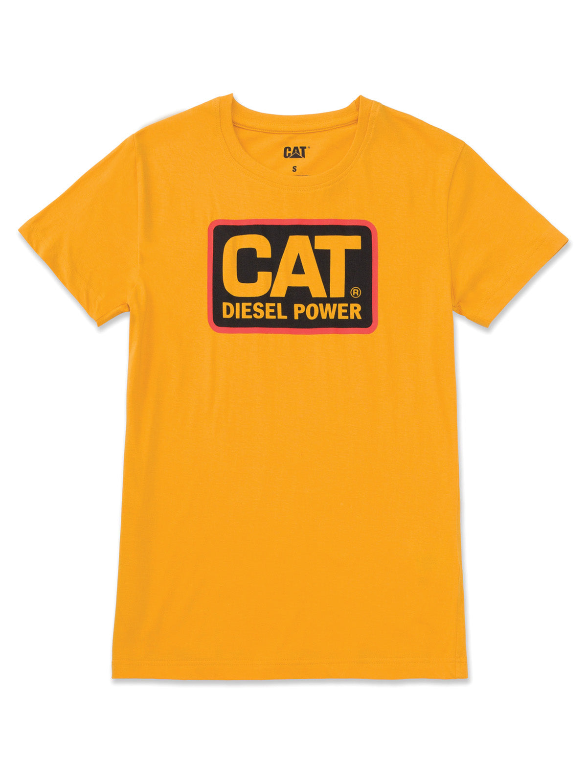 Polera Manga Corta Mujer Diesel Power Tee Yellow Orange Cat
