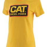 Polera Manga Corta Mujer Diesel Power Tee Yellow Orange Cat