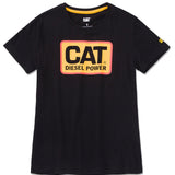 Polera Manga Corta Mujer Diesel Power Tee Black Orange Cat