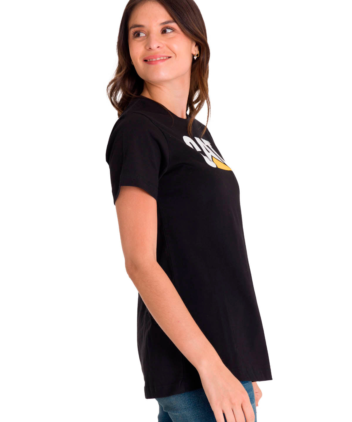Polera Manga corta Casual Mujer WOMEN'S TM LOGO TEE Negro CAT