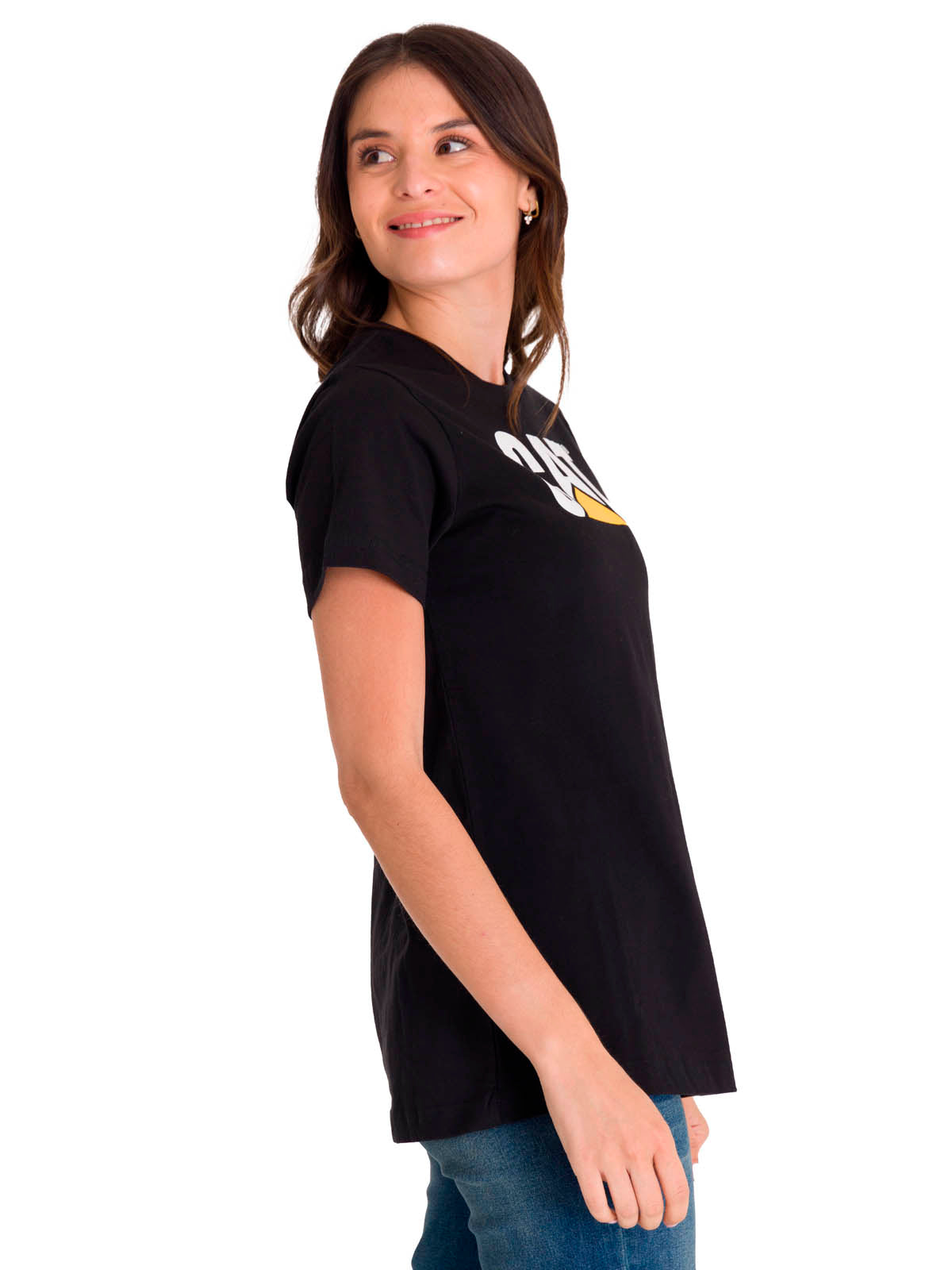 Polera Manga corta Casual Mujer WOMEN'S TM LOGO TEE Negro CAT