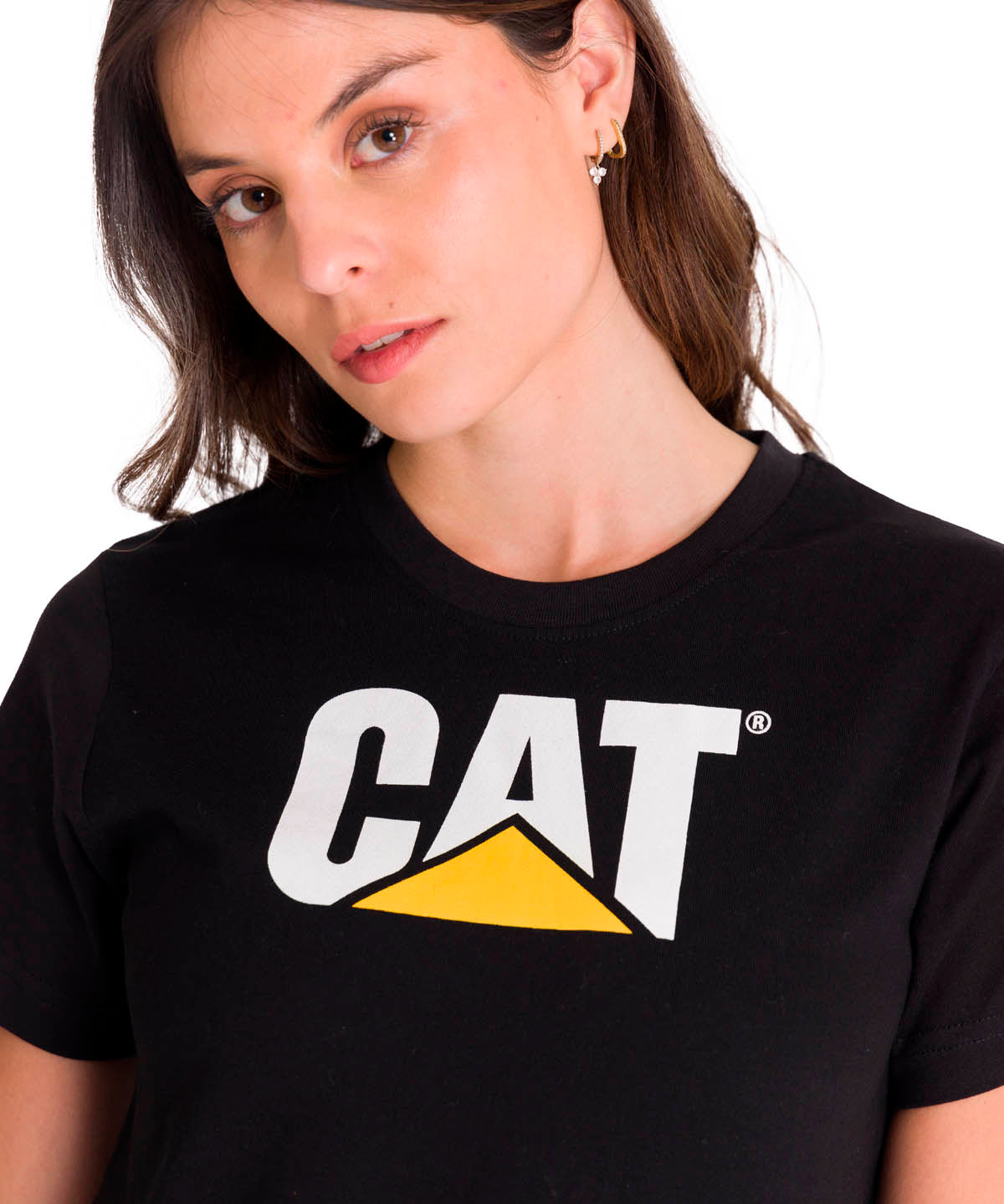 Polera Manga corta Casual Mujer WOMEN'S TM LOGO TEE Negro CAT