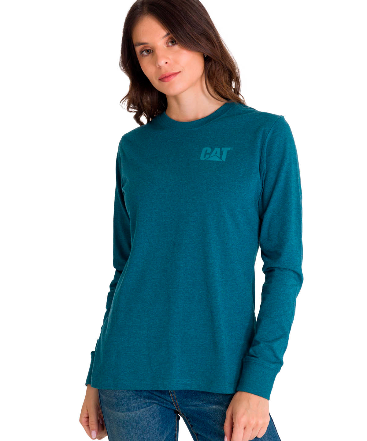 Polera Manga Larga Mujer Trademark Banner Celeste CAT