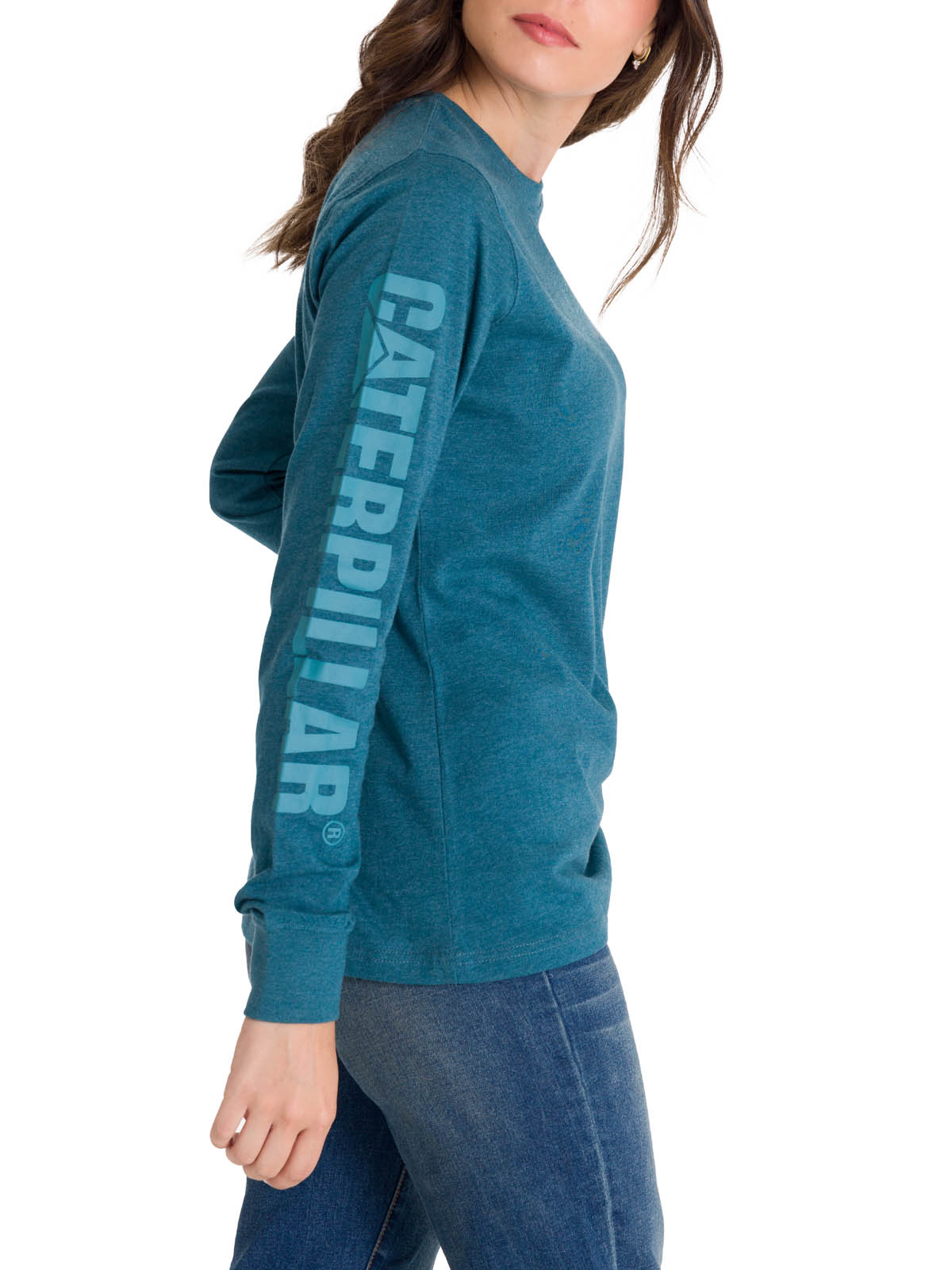 Polera Manga Larga Mujer Trademark Banner Celeste CAT