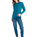 Polera Manga Larga Mujer Trademark Banner Celeste CAT