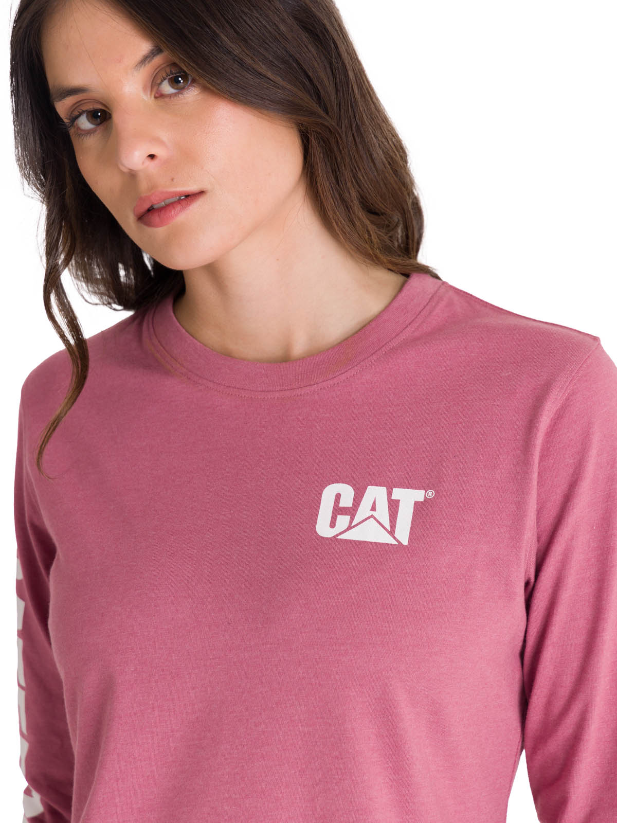Polera Manga Larga Mujer Trademark Banner Tee Ciruela Cat