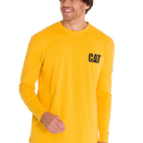 Polera Manga Larga Hombre Logo CAT Amarillo Cat