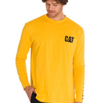 Polera Manga Larga Hombre Logo CAT Amarillo Cat