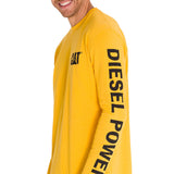 Polera Manga Larga Hombre Logo CAT Amarillo Cat