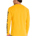 Polera Manga Larga Hombre Logo CAT Amarillo Cat