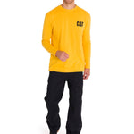 Polera Manga Larga Hombre Logo CAT Amarillo Cat