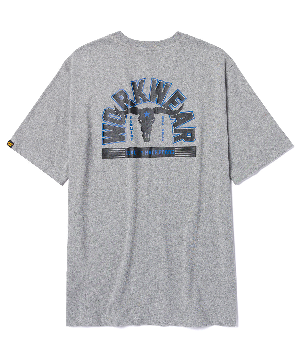 Polera Manga Corta Hombre Diseño Workwear Gris CAT