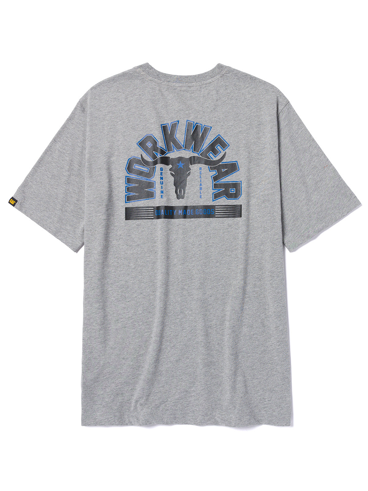Polera Manga Corta Hombre Diseño Workwear Gris CAT