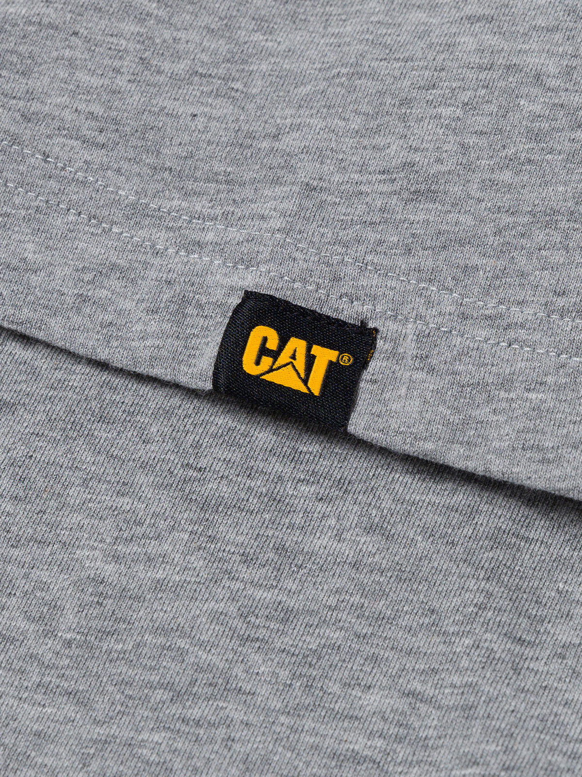 Polera Manga Corta Hombre Diseño Workwear Gris CAT