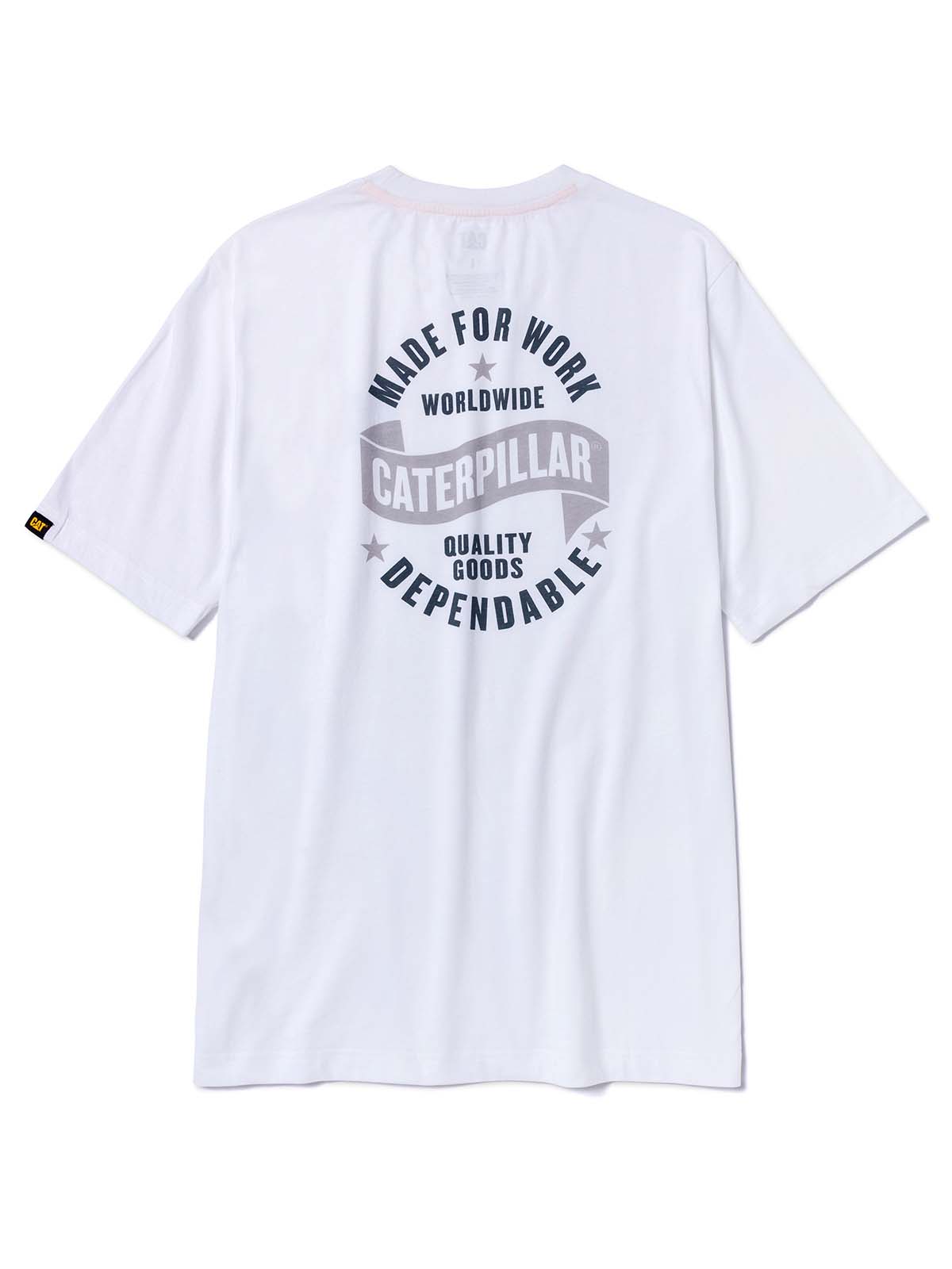 Polera Manga Corta Hombre Diseño MFW Blanco CAT