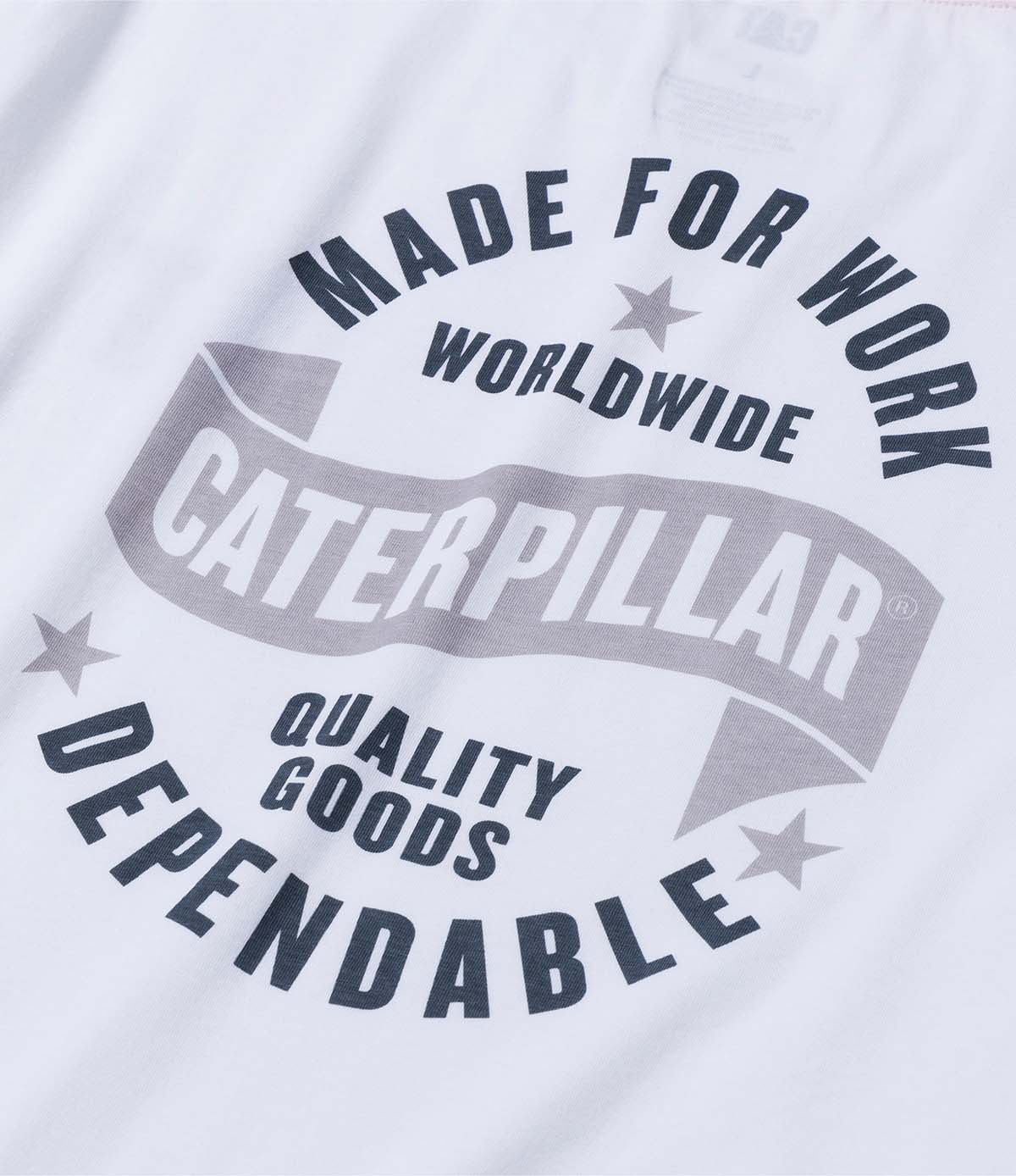 Polera Manga Corta Hombre Diseño MFW Blanco CAT
