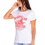 Polera Manga Corta Casual Mujer Women'S Graphic Tee Blanco Cat