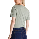 Polera Manga Corta Mujer Diseño Tractor Verde CAT