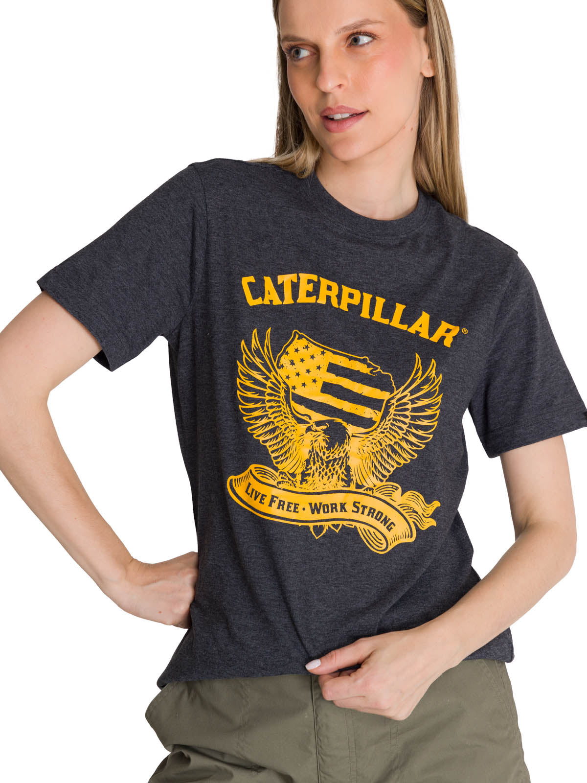 Polera Manga Corta Mujer Diseño Grafito CAT