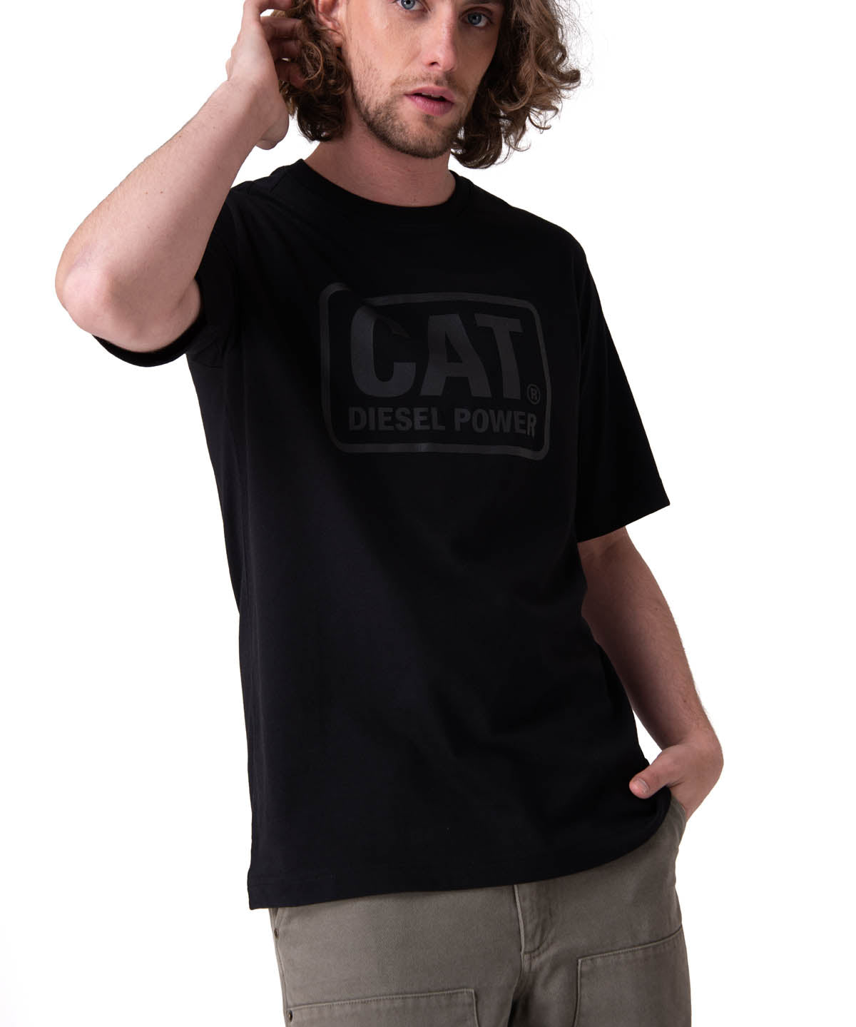 Polera Manga Corta Hombre Diesel Power Tee Negro
