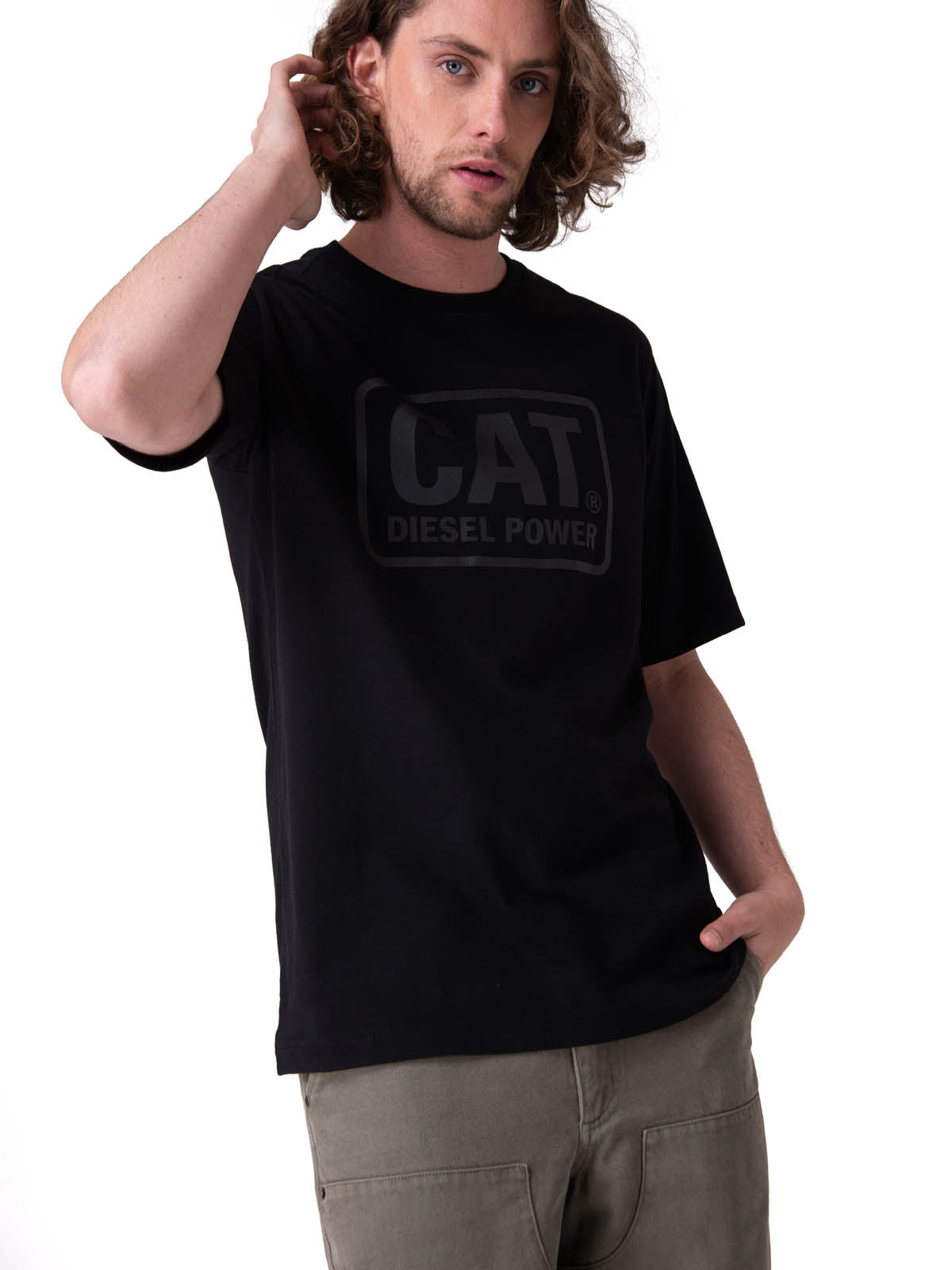 Polera Manga Corta Hombre Diesel Power Tee Negro