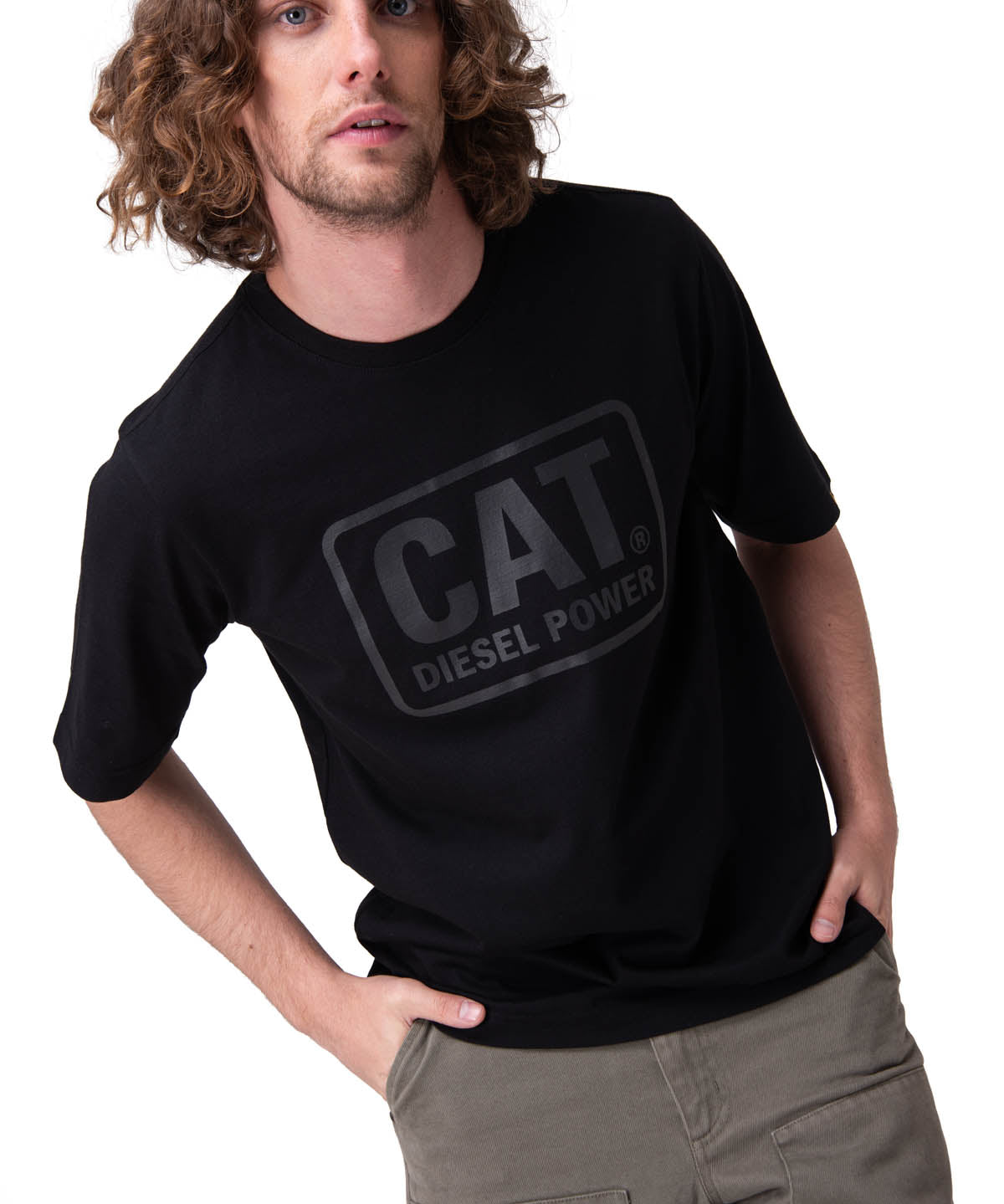 Polera Manga Corta Hombre Diesel Power Tee Negro