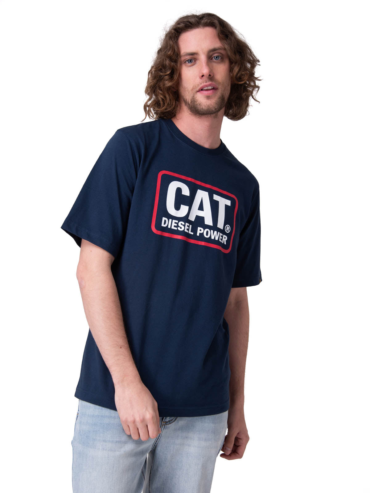 Polera Manga Corta Hombre Diesel Power Tee Azul