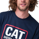 Polera Manga Corta Hombre Diesel Power Tee Azul