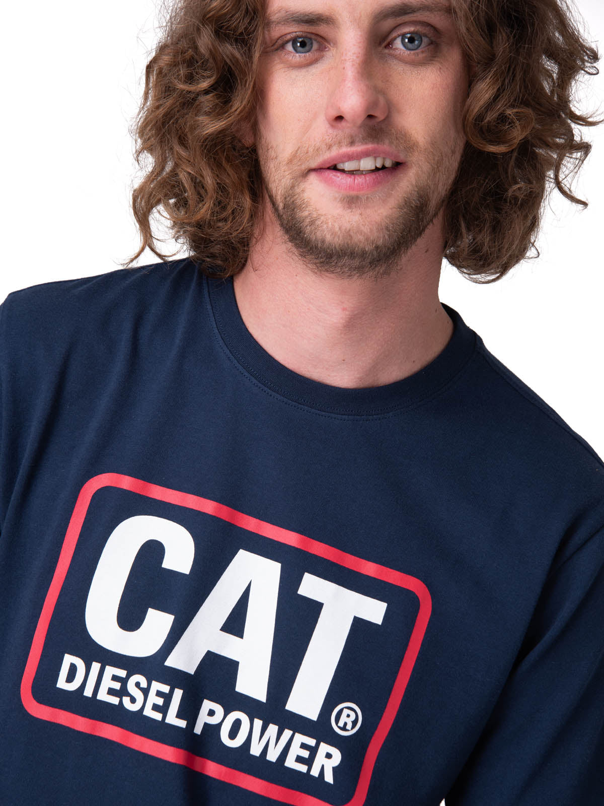 Polera Manga Corta Hombre Diesel Power Tee Azul