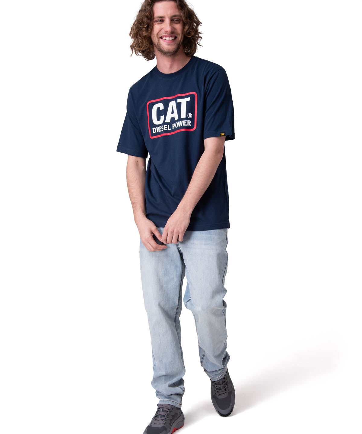 Polera Manga Corta Hombre Diesel Power Tee Azul