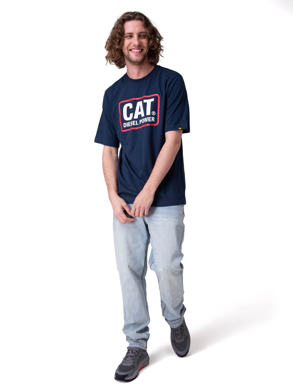 Polera Manga Corta Hombre Diesel Power Tee Azul