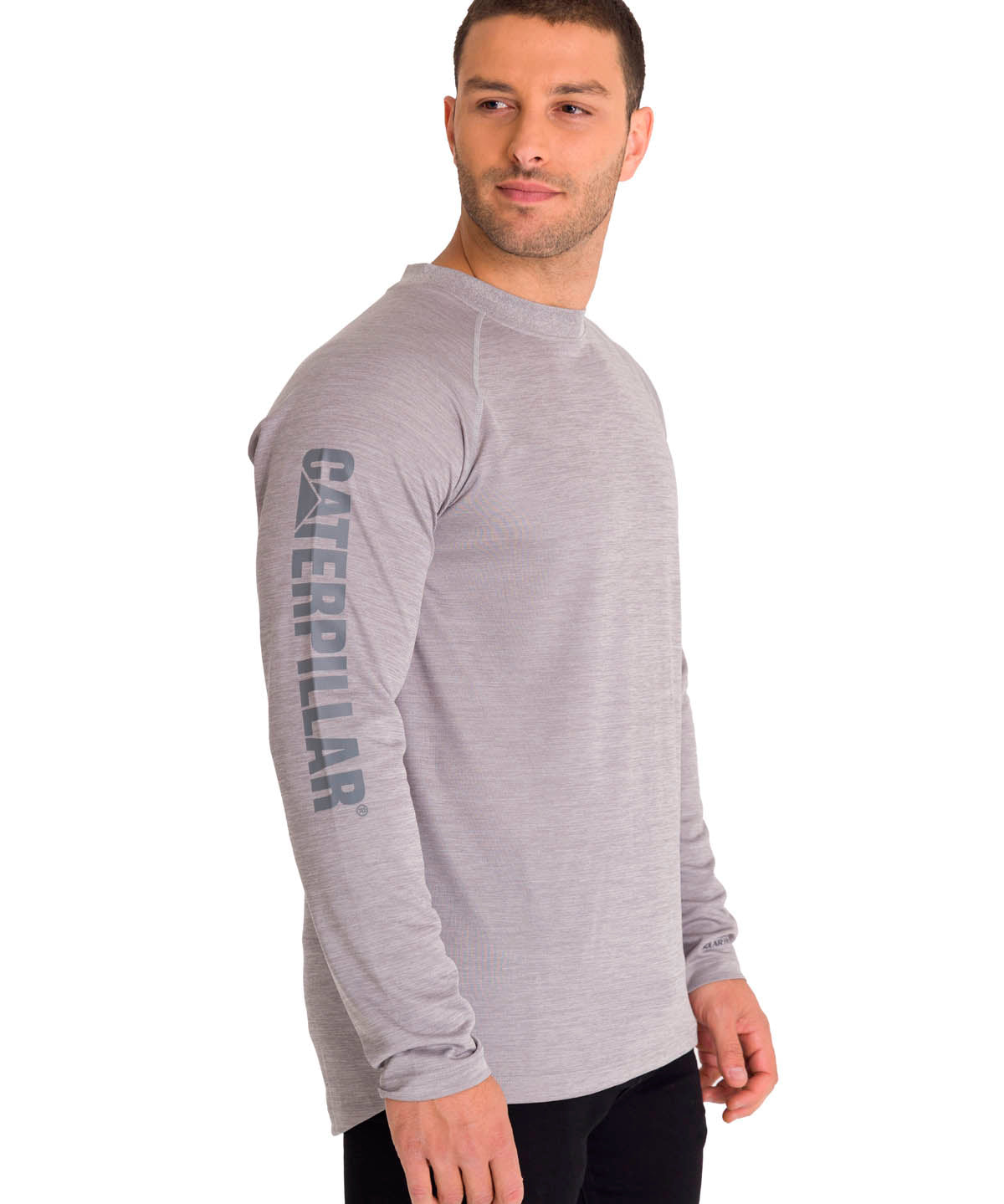 Polera Manga Larga Hombre LIGHTWEIGHT COOLING L/S CREW TEE Gris Cat