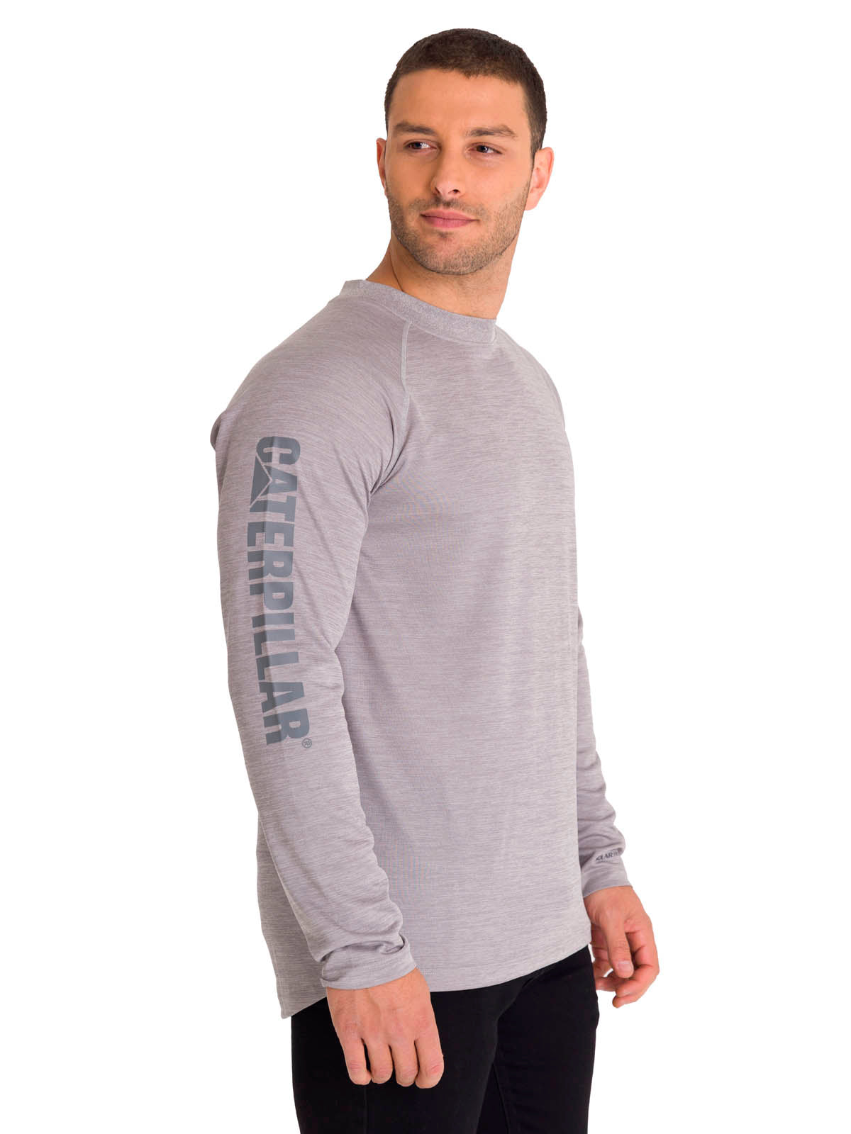 Polera Manga Larga Hombre LIGHTWEIGHT COOLING L/S CREW TEE Gris Cat