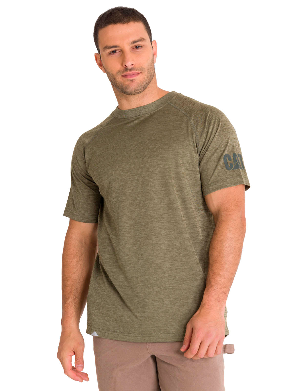 Polera Manga Corta Hombre LIGHTWEIGHT COOLING S/S CREW TEE Oliva Cat