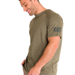 Polera Manga Corta Hombre LIGHTWEIGHT COOLING S/S CREW TEE Oliva Cat