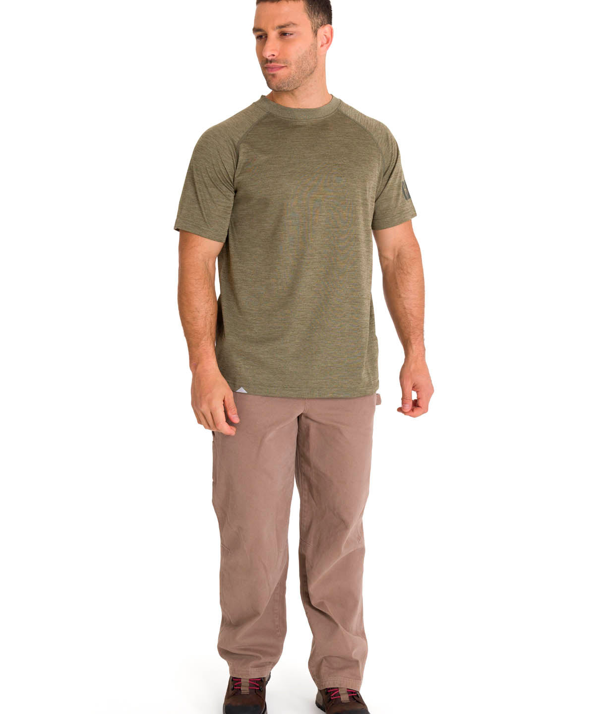 Polera Manga Corta Hombre LIGHTWEIGHT COOLING S/S CREW TEE Oliva Cat