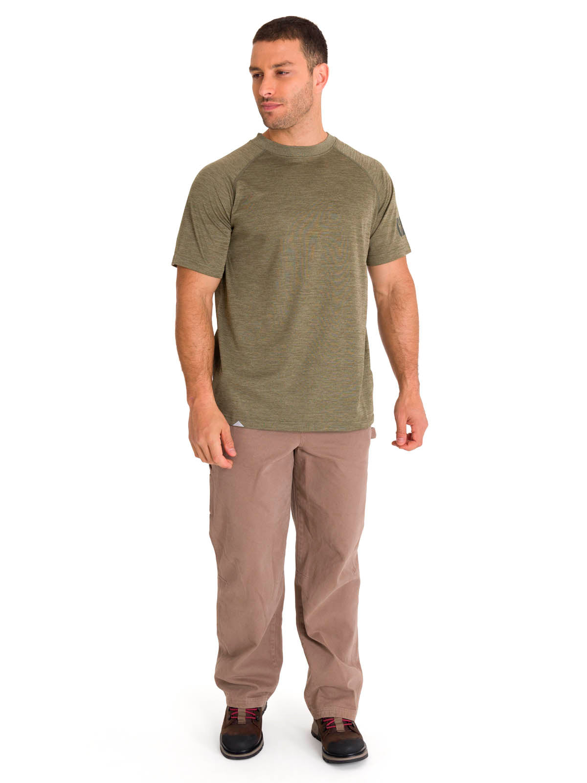 Polera Manga Corta Hombre LIGHTWEIGHT COOLING S/S CREW TEE Oliva Cat