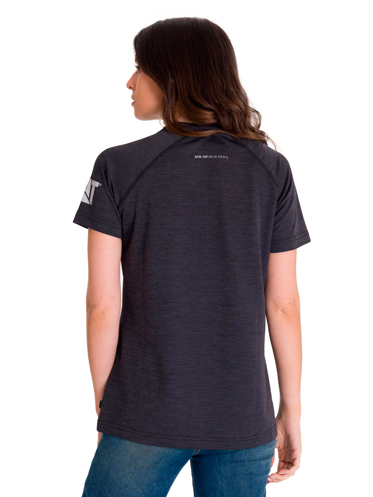 Polera Manga Corta Mujer LIGHTWEIGHT COOLING S/S CREW TEE Negra Cat