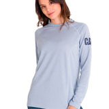 Polera Manga Larga Mujer WOMEN'S LIGHTWEIGHT COOLING L/S CREW Gris Cat