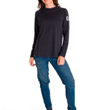 Polera Manga Larga Mujer WOMEN'S LIGHTWEIGHT COOLING L/S CREW Negra Cat