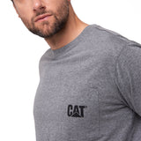 Polera Manga larga Hombre Tough Cut Pocket Gris Cat