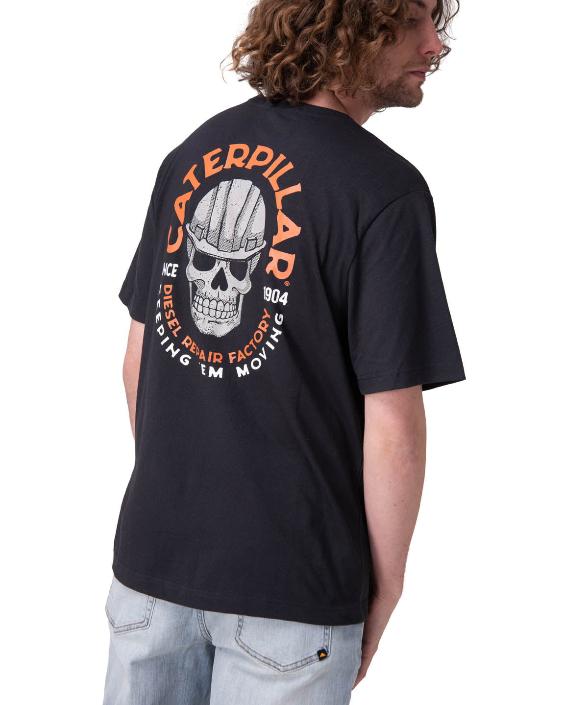 Polera Manga Corta Hombre Tough Cut Graphic Negro
