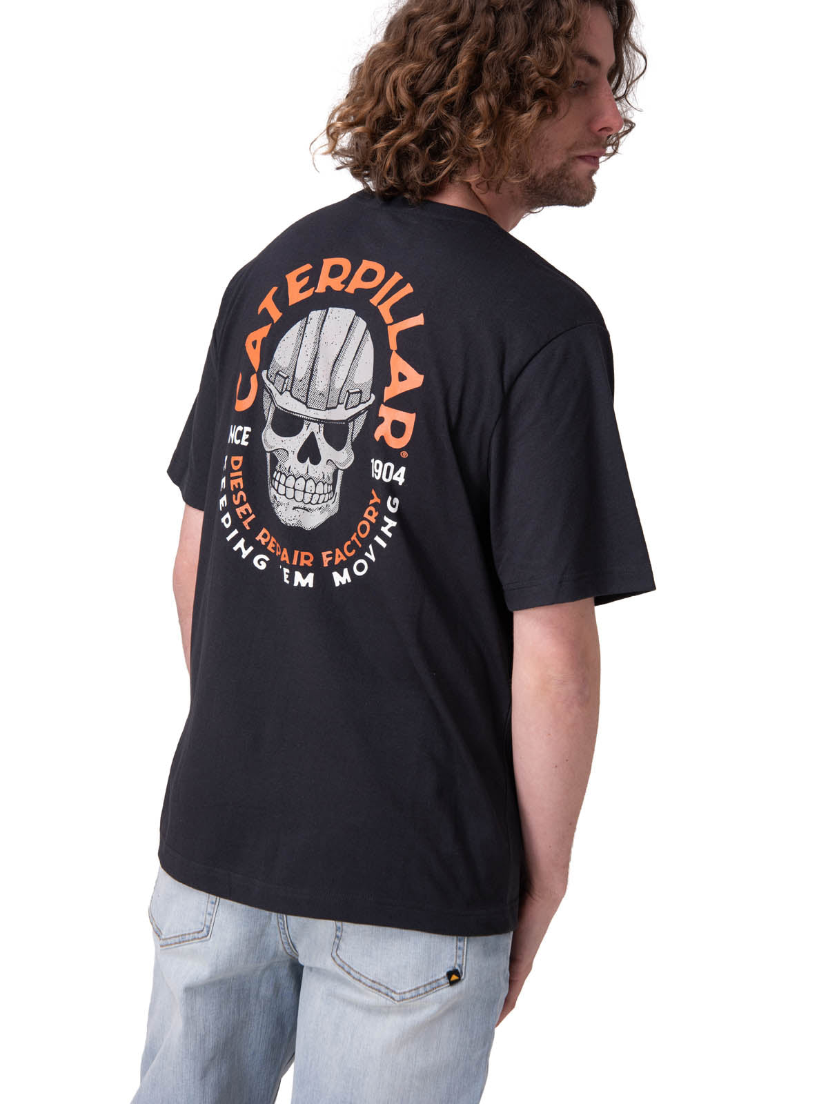 Polera Manga Corta Hombre Tough Cut Graphic Negro