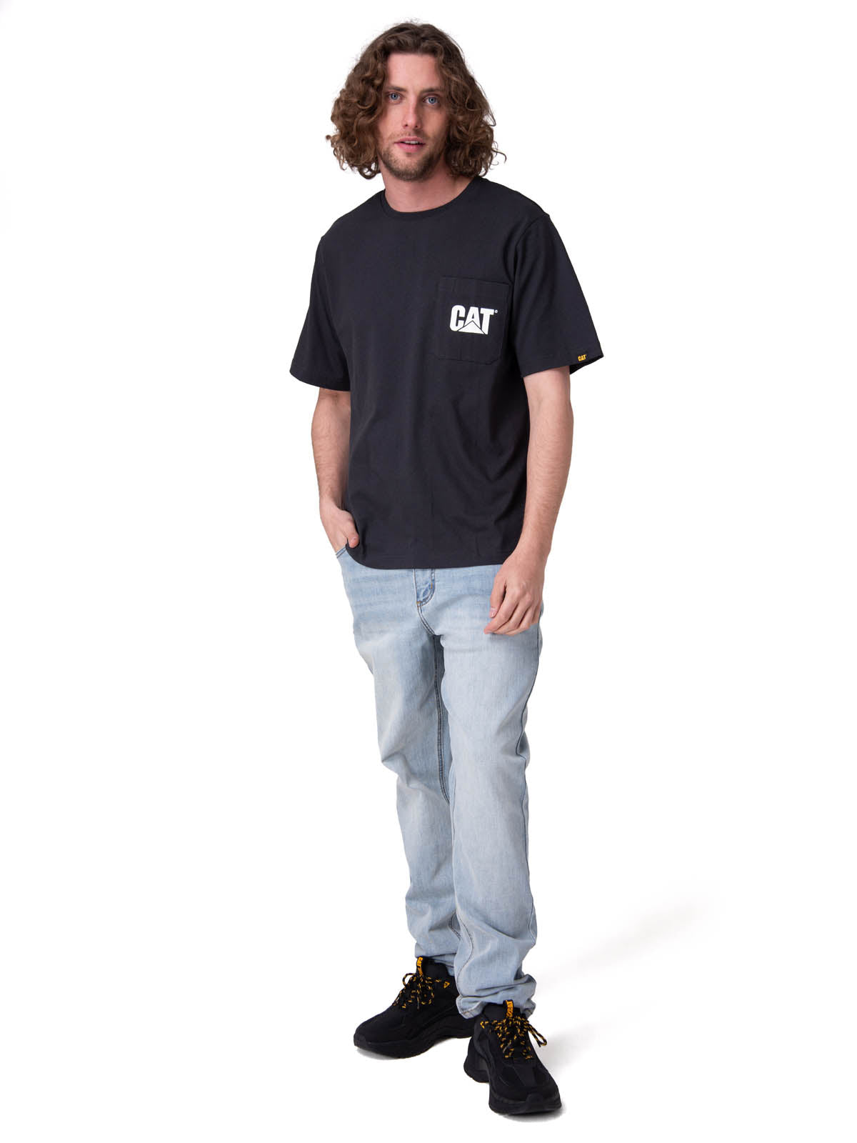 Polera Manga Corta Hombre Tough Cut Graphic Negro