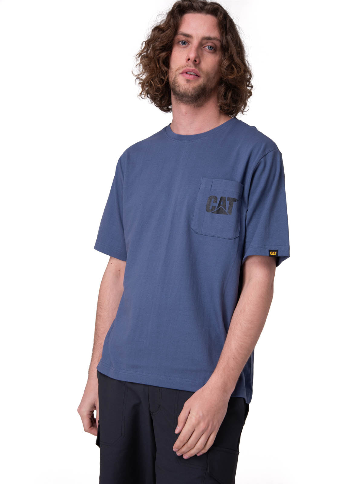 Polera Manga Corta Hombre Tough Cut Graphic Azul