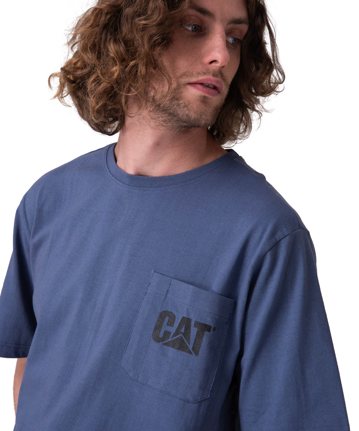 Polera Manga Corta Hombre Tough Cut Graphic Azul