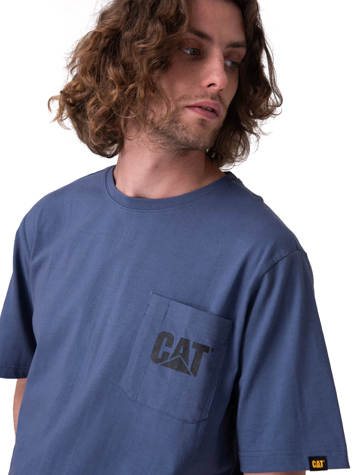 Polera Manga Corta Hombre Tough Cut Graphic Azul