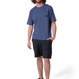 Polera Manga Corta Hombre Tough Cut Graphic Azul